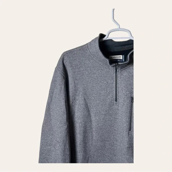 0632. MAGELLAN 1/4 ZIPPER HOODIE‎ CLASSIC FIT 3X GREY IN COLOR - Picture 3 of 9